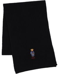 Polo Ralph Lauren - Solid Denim Bear Scarf - Lyst