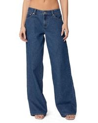 Edikted - Lacey Pocket Low Rise Jeans - Lyst