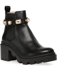 women's scarlett lug sole chain chelsea booties