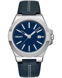 DKNY - Modernist Leather Strap Watch - Lyst