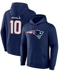 Fanatics - Mac Jones New England Patriots Big And Tall Fleece Name And Number Pullover Hoodie - Lyst