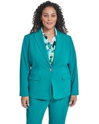 Calvin Klein - Plus Size Collarless Open Front Jacket - Lyst