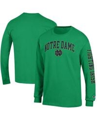 Champion - Notre Dame Fighting Irish Arch Over Logo 2-hit Long Sleeve T-shirt - Lyst