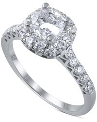 Macy's - Diamond Halo Engagement Ring (1-3/4 Ct. T.w. - Lyst