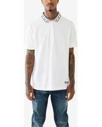 True Religion - Short Sleeve Relaxed Polo Shirt - Lyst