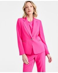 Kasper - Petite One-button Chain-trim Blazer - Lyst