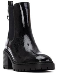 Xti - Patent Leather Heeled Chelsea Booties - Lyst