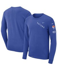 Nike Royal Florida Gators Logo Stack Legend Performance Long Sleeve T-Shirt