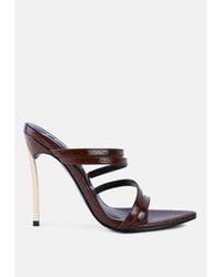 LONDON RAG - New Affair Croc Strappy High Heel Sandals - Lyst