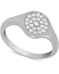 Essentials - And Now This Crystal Pave Disc Ring - Lyst