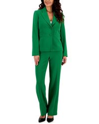 Le Suit - Crepe Two-button Blazer & Pants, Regular And Petite Sizes - Lyst