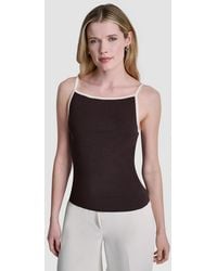 DKNY - Spaghetti Straps Square Neck Top - Lyst