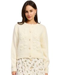 En Saison - Round Neck Button-front Sweater - Lyst