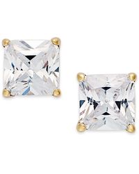 Giani Bernini - Cubic Zirconia Square Stud Earrings (2 Ct. T.w.) In 18k Gold Over Sterling Silver, Created For Macy's - Lyst