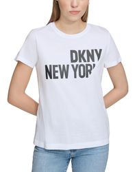 DKNY - Sliced Logo Print T-shirt - Lyst