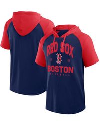 LOGO ATHLETIC - Â Fanatics Boston Red Sox Prime Raglan Short Sleeve Hoodie T-shirt - Lyst