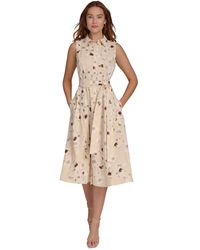 Tommy Hilfiger - Floral-print Button-down Tie-front Cotton Shirtdress - Lyst