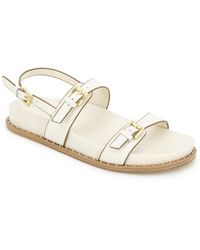 Kenneth Cole - Drinity Round Toe Flat Sandals - Lyst