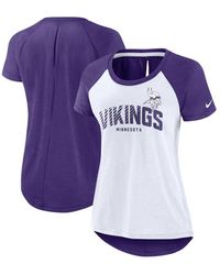 Lids Minnesota Twins Nike Women's Next Up Tri-Blend Raglan 3/4-Sleeve T- Shirt - Red/Navy