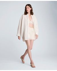 Kenneth Cole - Mid-rise Lace Pull-on Shorts - Lyst