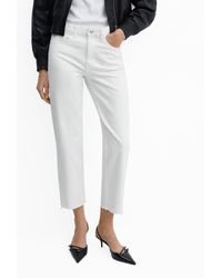 Mango - Straight-fit Cropped Jeans - Lyst