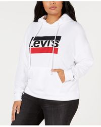 levis white hoodie women's