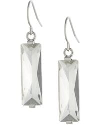 Macy's - Color Crystal Rectangle Drop Earrings - Lyst