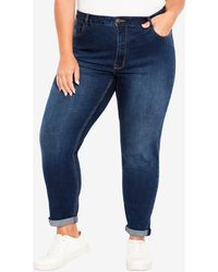 Avenue - Plus Size Girlfriend Stretch Jeans - Lyst