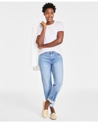 On 34th - Short-sleeve Crewneck Modal T-shirt - Lyst