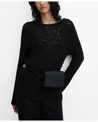 Mango - Boat-neck Knitted Sweater - Lyst