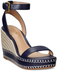 Ralph Lauren - Hilarie Ankle-strap Espadrille Platform Wedge Sandals - Lyst