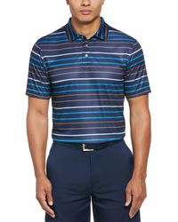 PGA TOUR - Fine Line Print Short Sleeve Golf Polo Shirt - Lyst