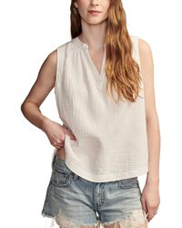 Lucky Brand - Cotton Sleeveless Popover Shirt - Lyst
