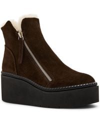 Steve Madden - Drift-f Platform Zipper Wedge Booties - Lyst