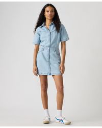 Levi's - Premium Short-sleeve Logan Western Denim Dress - Lyst