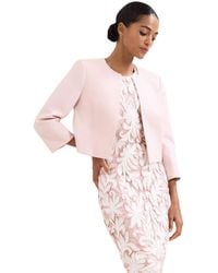 Phase Eight - Elizabeth Cropped Round Neck Jacket - Lyst