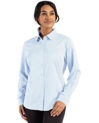Cutter & Buck - Skyline Epic Confidence Recycled Gingham Long Sleeve Dress Shirt - Lyst