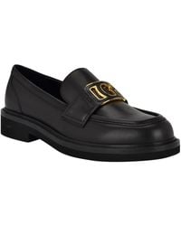 Guess - Shuttle Logo Hardware Round Toe Loafers - Lyst