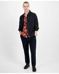 BOSS - Hugo By Oversized Fit Shirt Jacket Straight Fit Printed Button Down Shirt Tapered Fit Chino Pants - Lyst