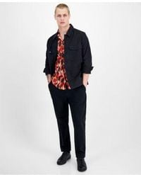 HUGO - By Boss Oversized Fit Shirt Jacket Straight Fit Printed Button Down Shirt Tapered Fit Chino Pants - Lyst