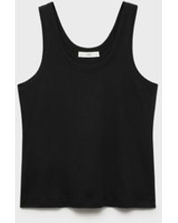 Mango - Cotton Strap Top - Lyst
