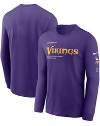 Nike - Minnesota Vikings Play To Win Essential Long Sleeve T-shirt - Lyst