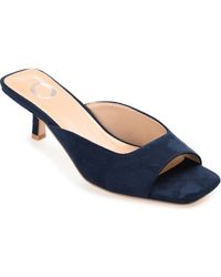 Journee Collection - Larna Slip On Kitten Heel Sandals - Lyst