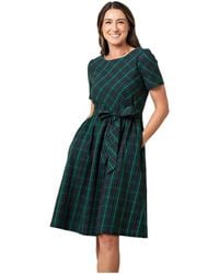 Hope & Henry - Organic Short Sleeve Holiday Dress - Lyst