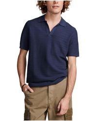 Lucky Brand - Crochet Johnny Collar Short Sleeve Polo Shirt - Lyst