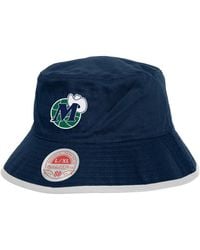 Mitchell & Ness - Navy/green Dallas Mavericks Flip It Reversible Bucket Hat - Lyst