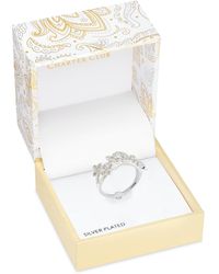 Charter Club - Tone Cubic Zirconia Butterfly Split Band Ring - Lyst