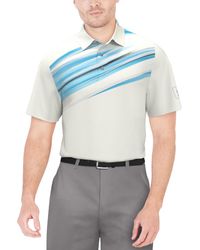 PGA TOUR - Brush Stroke Textured Short Sleeve Performance Golf Polo Shirt - Lyst