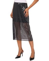 1.STATE - Side-zip Sequin Midi Skirt - Lyst