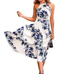 CUPSHE - Faded Petals Floral Maxi Beach Dress - Lyst